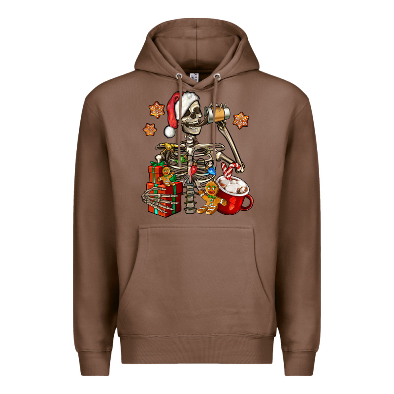 Christmas Skeleton Coffee Premium Hoodie by Jasminsmagicworld | Teevron
