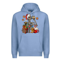 Colony Blue christmas skeleton coffee Premium Hoodie - Jasminsmagicworld