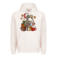 Pale Pink christmas skeleton coffee Premium Hoodie - Jasminsmagicworld
