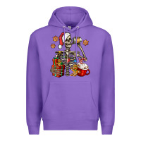 Purple christmas skeleton coffee Premium Hoodie - Jasminsmagicworld