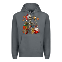 Rock christmas skeleton coffee Premium Hoodie - Jasminsmagicworld