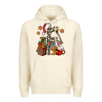 Sandshell christmas skeleton coffee Premium Hoodie - Jasminsmagicworld