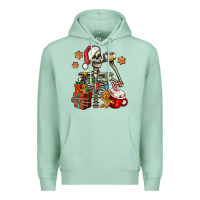 Seafoam christmas skeleton coffee Premium Hoodie - Jasminsmagicworld