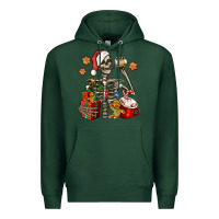 Sports Green christmas skeleton coffee Premium Hoodie - Jasminsmagicworld