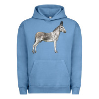 Pigment Pebble Blue Andalusian Donkey Urban Hoodie - LillyAllenDesigns