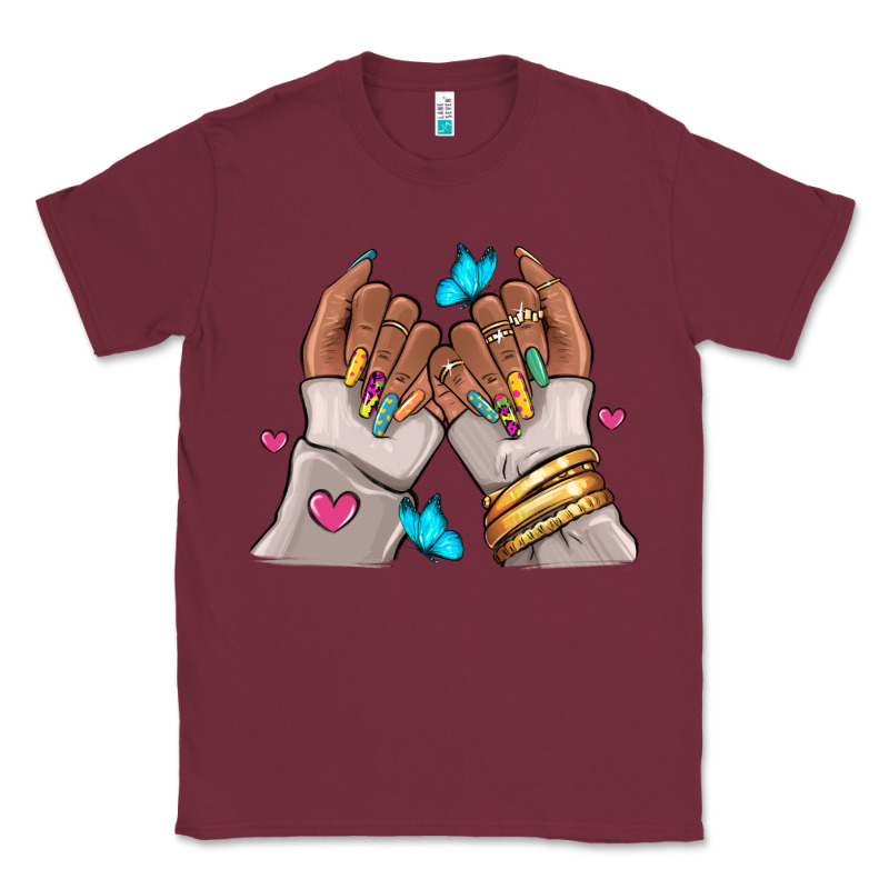 Afro Woman Nail Art Classic Tee by RanaPortraitStore | Teevron