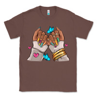 Chestnut Afro woman nail art Classic Tee - RanaPortraitStore