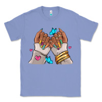 Colony Blue Afro woman nail art Classic Tee - RanaPortraitStore