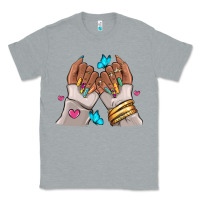 Heather Grey Afro woman nail art Classic Tee - RanaPortraitStore