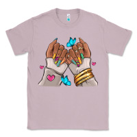 Lilac Afro woman nail art Classic Tee - RanaPortraitStore