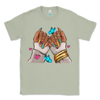 Matcha Afro woman nail art Classic Tee - RanaPortraitStore
