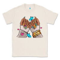 Natural Afro woman nail art Classic Tee - RanaPortraitStore