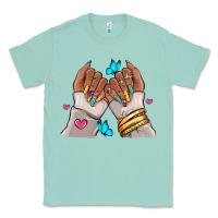 Seafoam Afro woman nail art Classic Tee - RanaPortraitStore