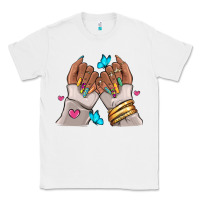 White Afro woman nail art Classic Tee - RanaPortraitStore
