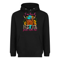 Black i'm head heffa just ask me Heavyweight Hoodie - Zillion Design Studio
