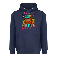 Navy i'm head heffa just ask me Heavyweight Hoodie - Zillion Design Studio