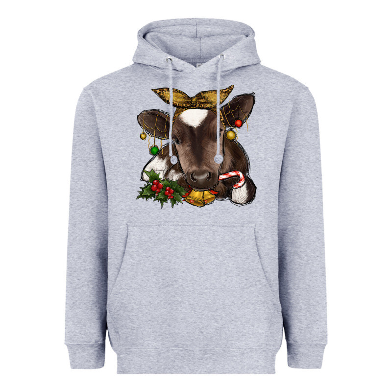 Christmas Baby Cow Heavyweight Hoodie by RanaPortraitStore | Teevron