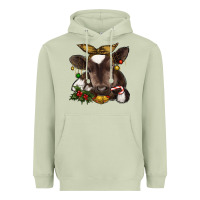 Matcha christmas baby cow Heavyweight Hoodie - RanaPortraitStore