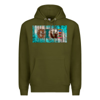 Army Green western turquoise gigi license plate Premium Hoodie - BarkalooDesign