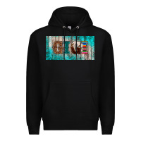 Black western turquoise gigi license plate Premium Hoodie - BarkalooDesign