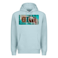 Blue Mist western turquoise gigi license plate Premium Hoodie - BarkalooDesign