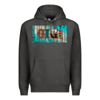 Charcoal Heather western turquoise gigi license plate Premium Hoodie - BarkalooDesign
