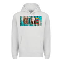 Dove Grey western turquoise gigi license plate Premium Hoodie - BarkalooDesign