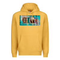 Mustard western turquoise gigi license plate Premium Hoodie - BarkalooDesign