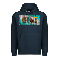 Navy western turquoise gigi license plate Premium Hoodie - BarkalooDesign