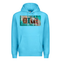 Ocean Blue western turquoise gigi license plate Premium Hoodie - BarkalooDesign