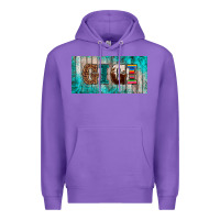 Purple western turquoise gigi license plate Premium Hoodie - BarkalooDesign