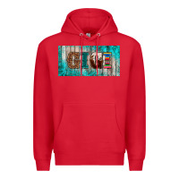 Red western turquoise gigi license plate Premium Hoodie - BarkalooDesign
