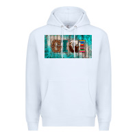 White western turquoise gigi license plate Premium Hoodie - BarkalooDesign