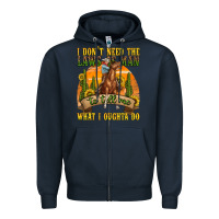 Navy western rodeo Zipper Hoodie - texasbilliewilder
