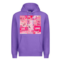 Purple breast cancer awareness pink Premium Hoodie - AdoDesignShop
