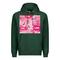 Sports Green breast cancer awareness pink Premium Hoodie - AdoDesignShop