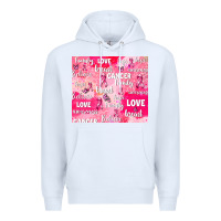 White breast cancer awareness pink Premium Hoodie - AdoDesignShop