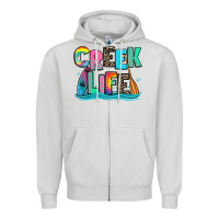 Dove Grey creek life kayaking Zipper Hoodie - Zillion Design Studio