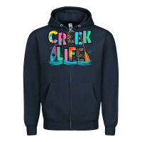 Navy creek life kayaking Zipper Hoodie - Zillion Design Studio