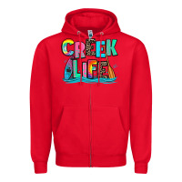 Red creek life kayaking Zipper Hoodie - Zillion Design Studio