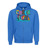 True Royal creek life kayaking Zipper Hoodie - Zillion Design Studio