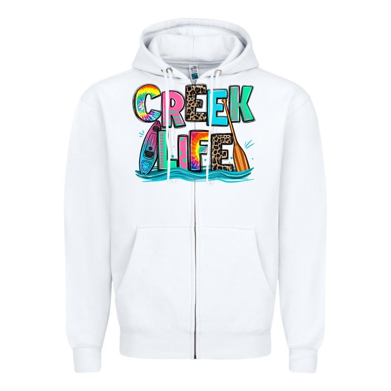 Creek Life Kayaking Zipper Hoodie by Zillion Design Studio | Teevron