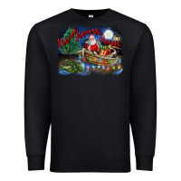 Black heaux heaux heaux christmas louisiana swamp Premium Sweatshirt - FaDigitalArtStudio