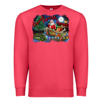 Cardinal heaux heaux heaux christmas louisiana swamp Premium Sweatshirt - FaDigitalArtStudio