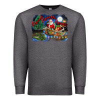 Charcoal Heather heaux heaux heaux christmas louisiana swamp Premium Sweatshirt - FaDigitalArtStudio