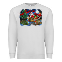 Dove Grey heaux heaux heaux christmas louisiana swamp Premium Sweatshirt - FaDigitalArtStudio