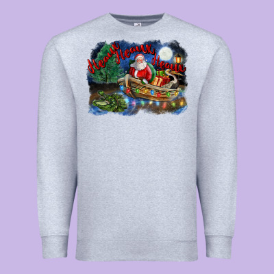 Heaux Heaux Heaux Christmas Louisiana Swamp Premium Sweatshirt Designed By Fadigitalartstudio