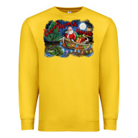 Lemon heaux heaux heaux christmas louisiana swamp Premium Sweatshirt - FaDigitalArtStudio