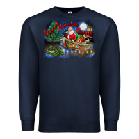 Navy heaux heaux heaux christmas louisiana swamp Premium Sweatshirt - FaDigitalArtStudio