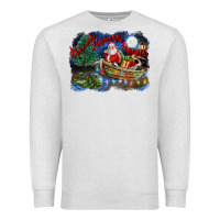 Oatmeal Heather heaux heaux heaux christmas louisiana swamp Premium Sweatshirt - FaDigitalArtStudio